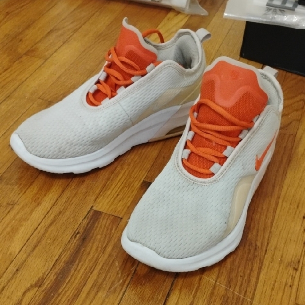 Nike Orange and White Sneakers